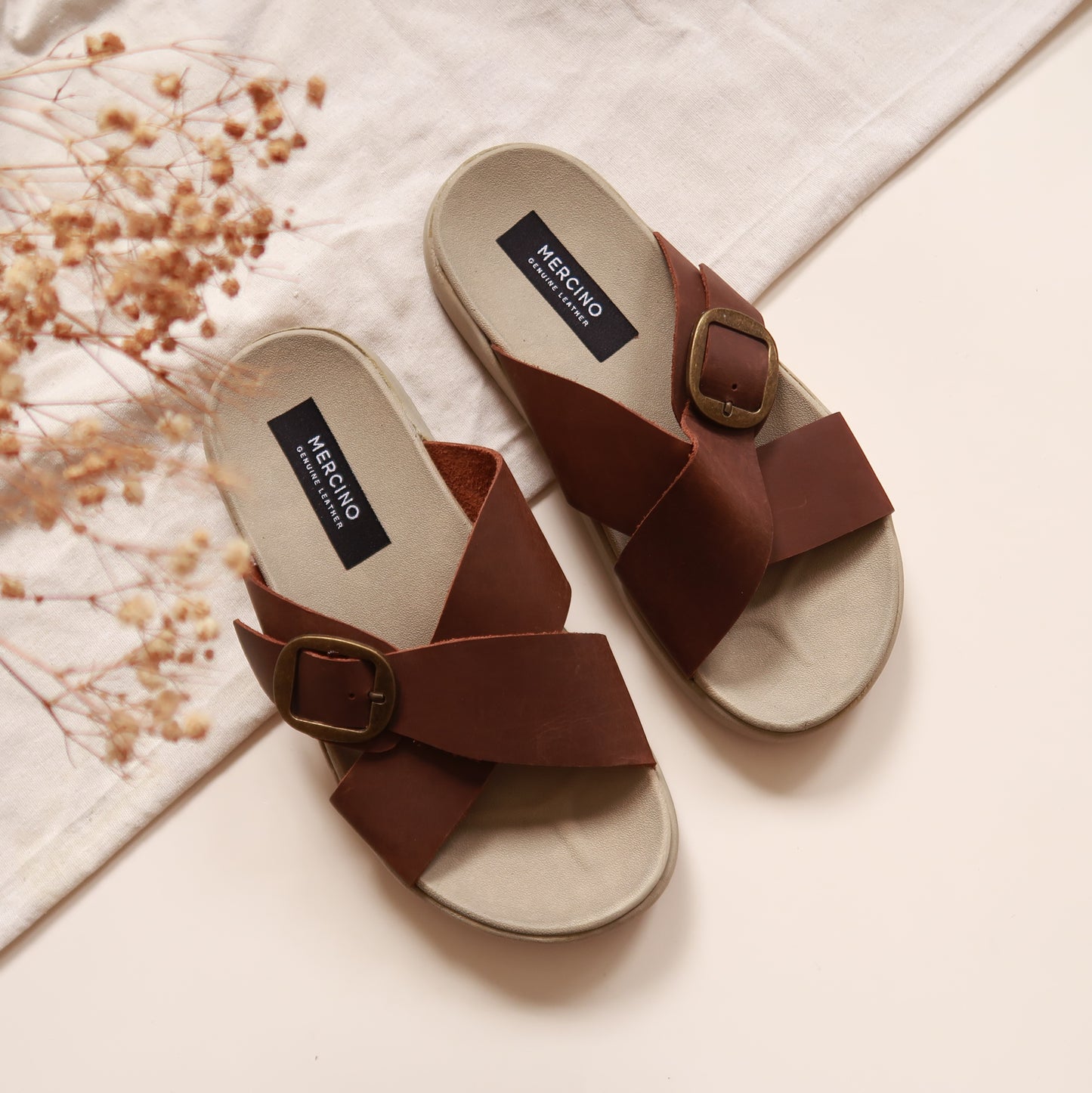 Demi in Vintage Brown (on beige sole)