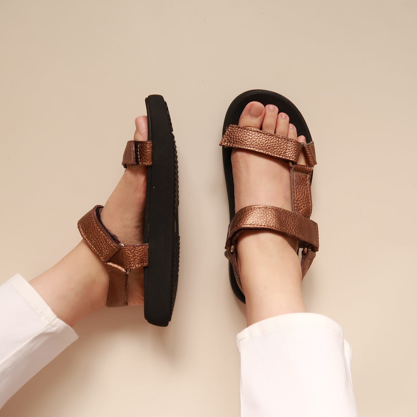 Zoe in Pewter (on black sole)