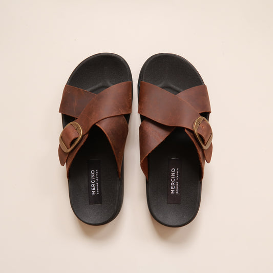 Demi in Vintage Brown (on black sole)