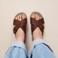 Demi in Vintage Brown (on beige sole)