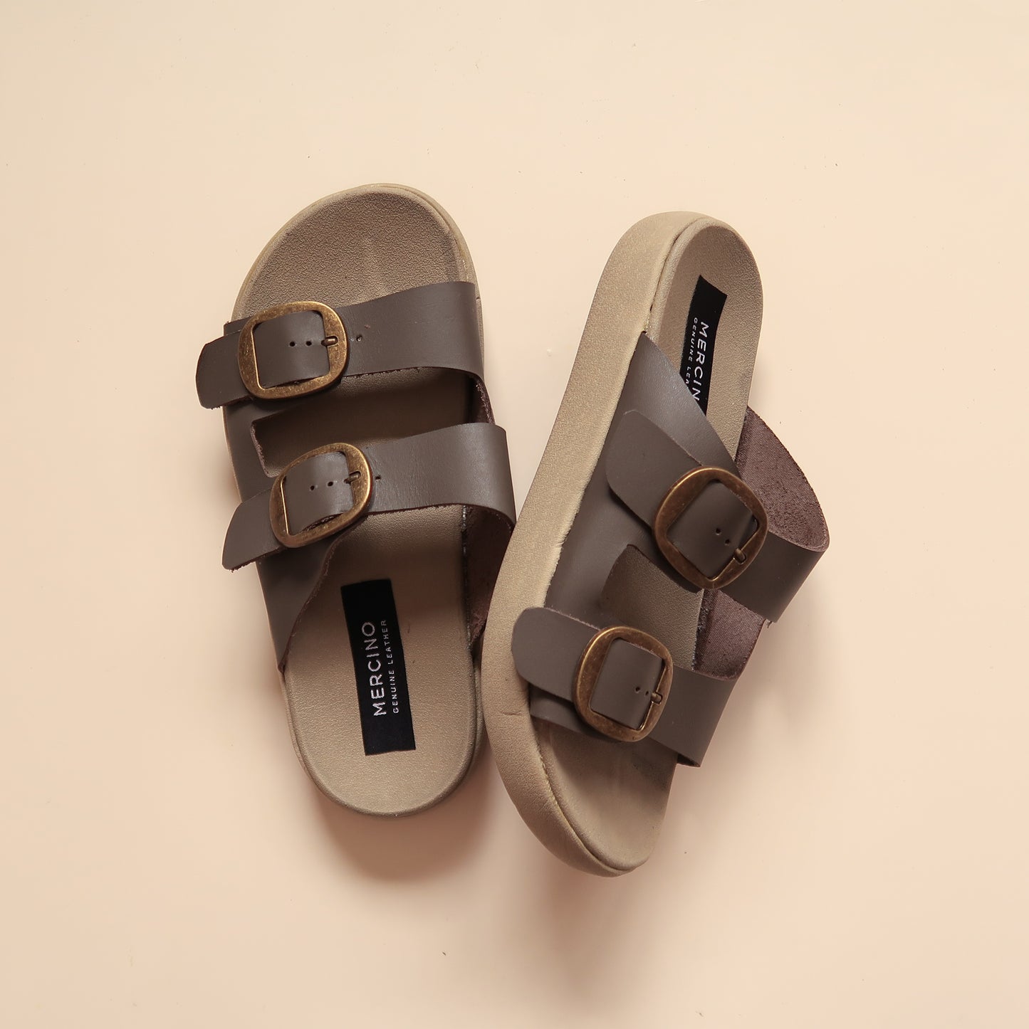 Leslie in Stone Gray (on beige sole)