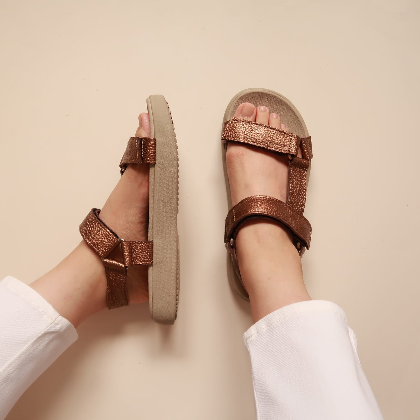 Zoe in Pewter (on beige sole)