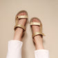 Zoe in Gold (on beige sole)