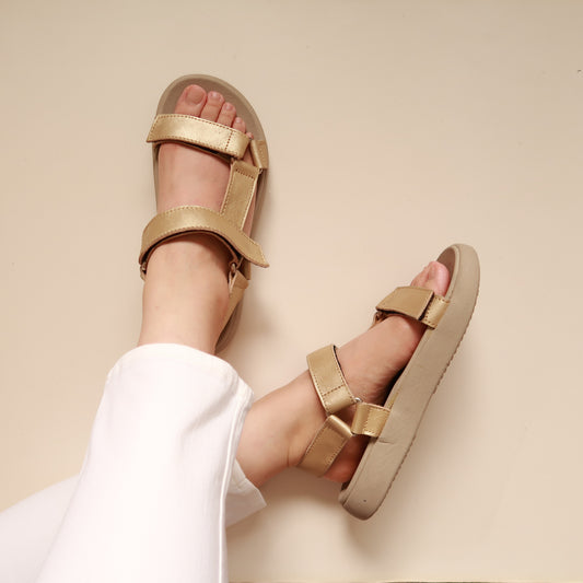 Zoe in Gold (on beige sole)