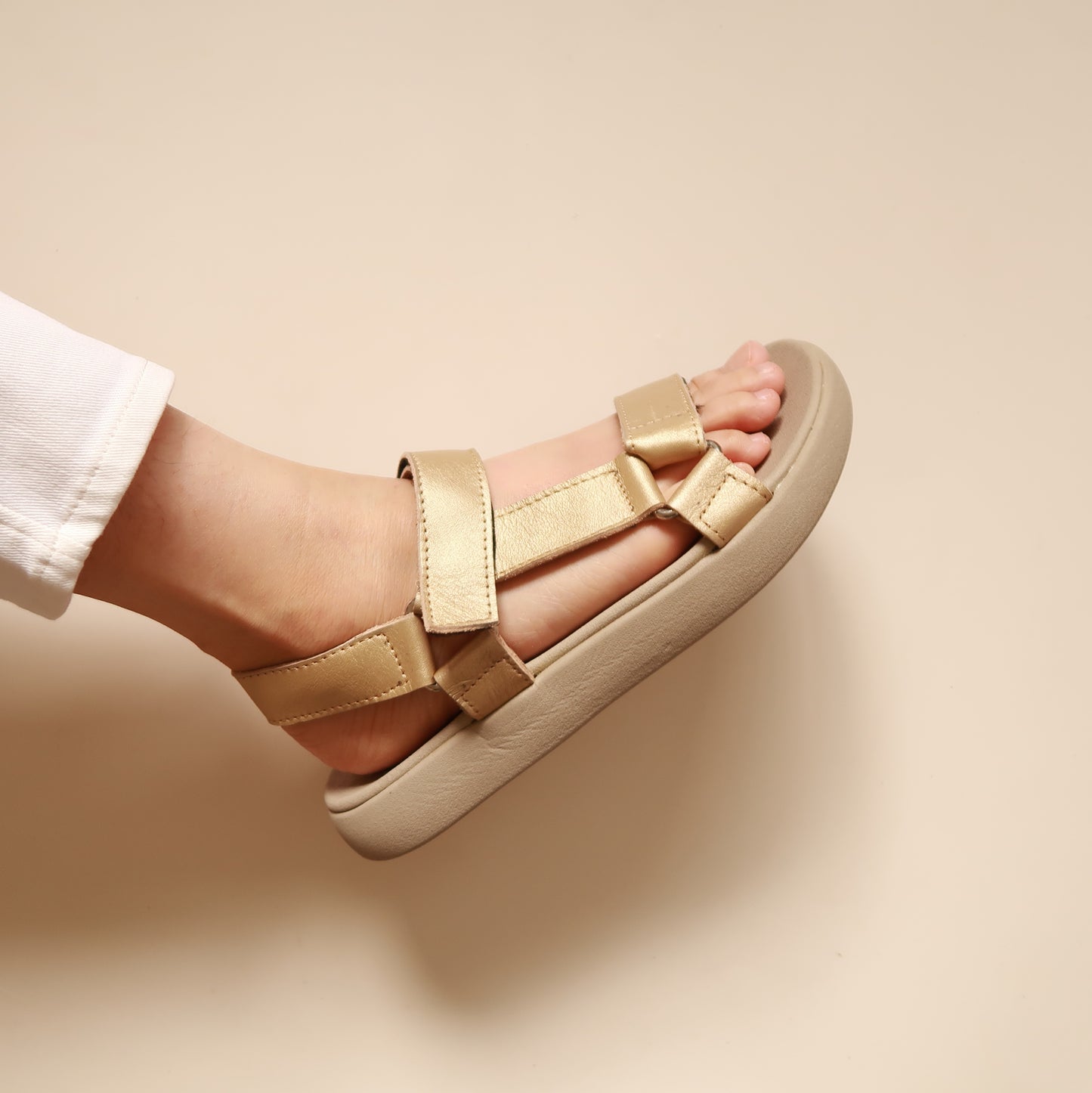 Zoe in Gold (on beige sole)